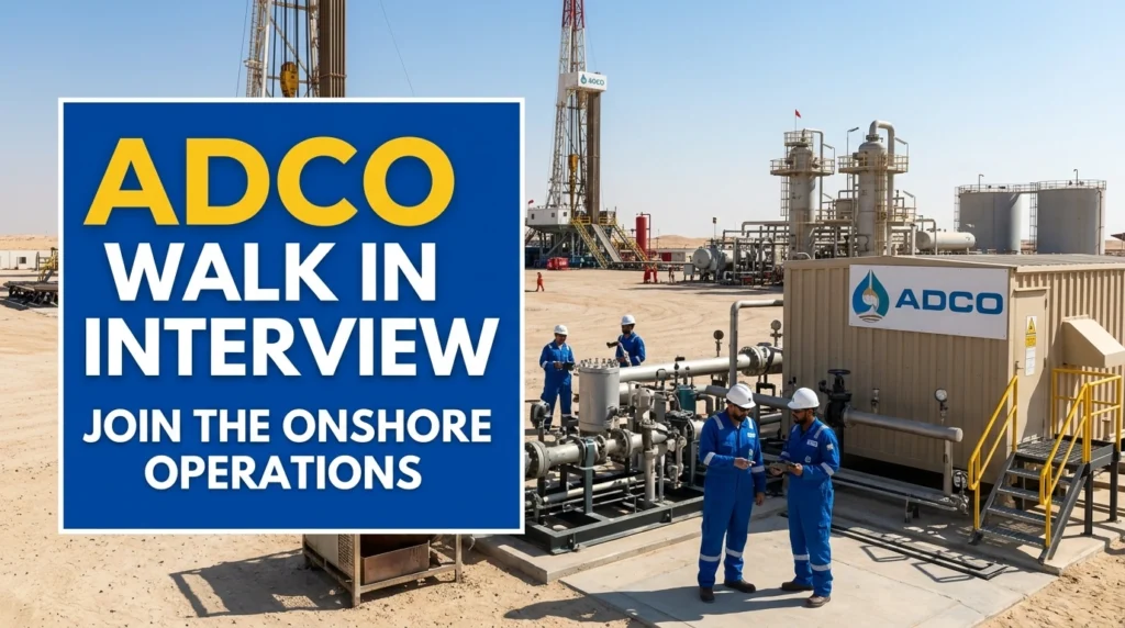 ADCO Walk in Interview 2026 | ADNOC Onshore Contractor Jobs