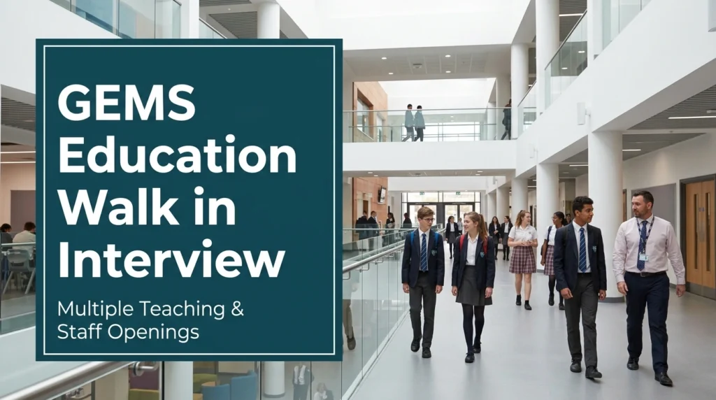 GEMS Education Walk in Interview 2026 | UAE Teaching Jobs