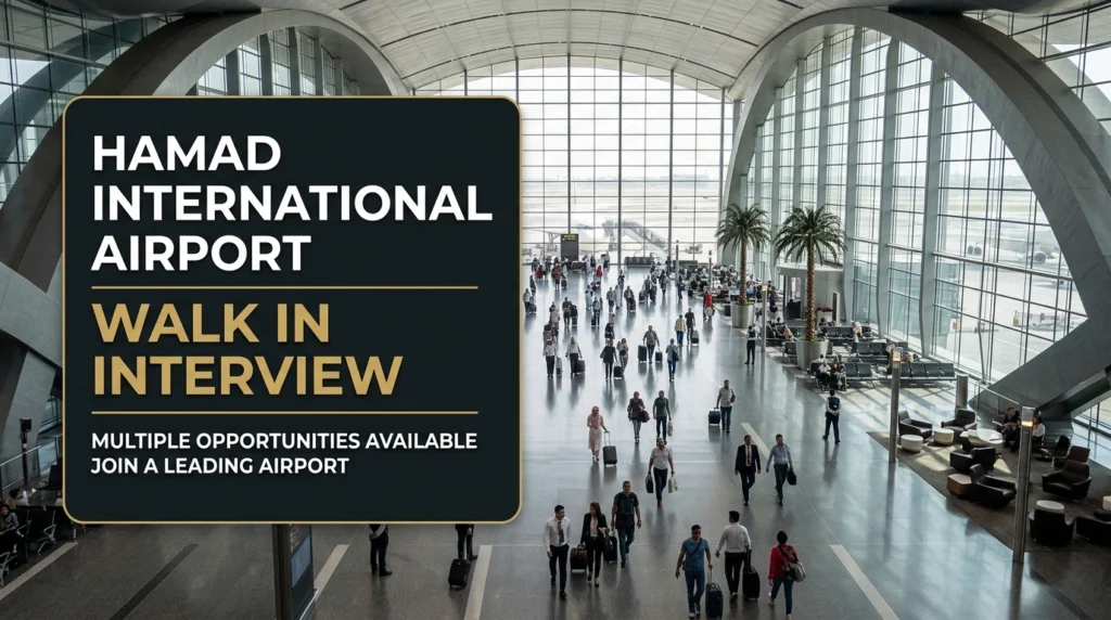 Hamad International Airport Walk in Interview 2026 | HIA Ground Staff Jobs