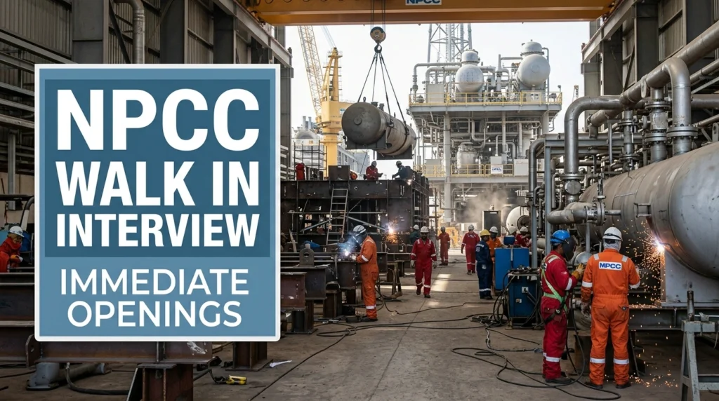 NPCC Walk in Interview 2026 | NMDC Energy Offshore Jobs