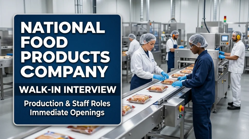 National Food Products Company Walk In Interview 2026 | FMCG Jobs