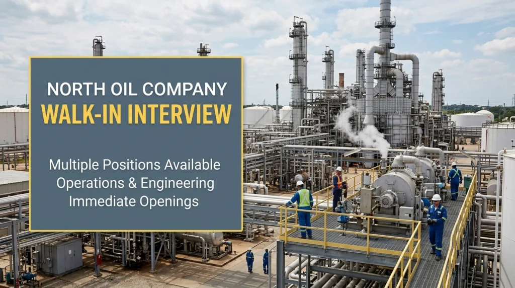 North Oil Company Walk In Interview 2026 | Offshore Rig Jobs