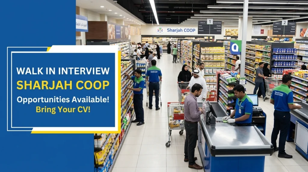 Sharjah Coop Walk in Interview 2026 | Supermarket Jobs