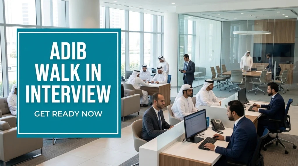 ADIB Walk In Interview 2026 | UAE Islamic Banking Jobs