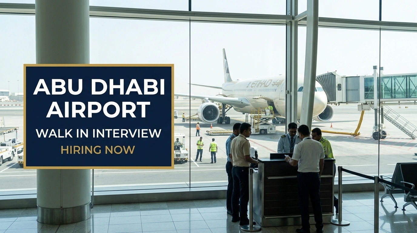 Abu Dhabi Airport Walk In Interview 2026 | Terminal A Aviation Jobs