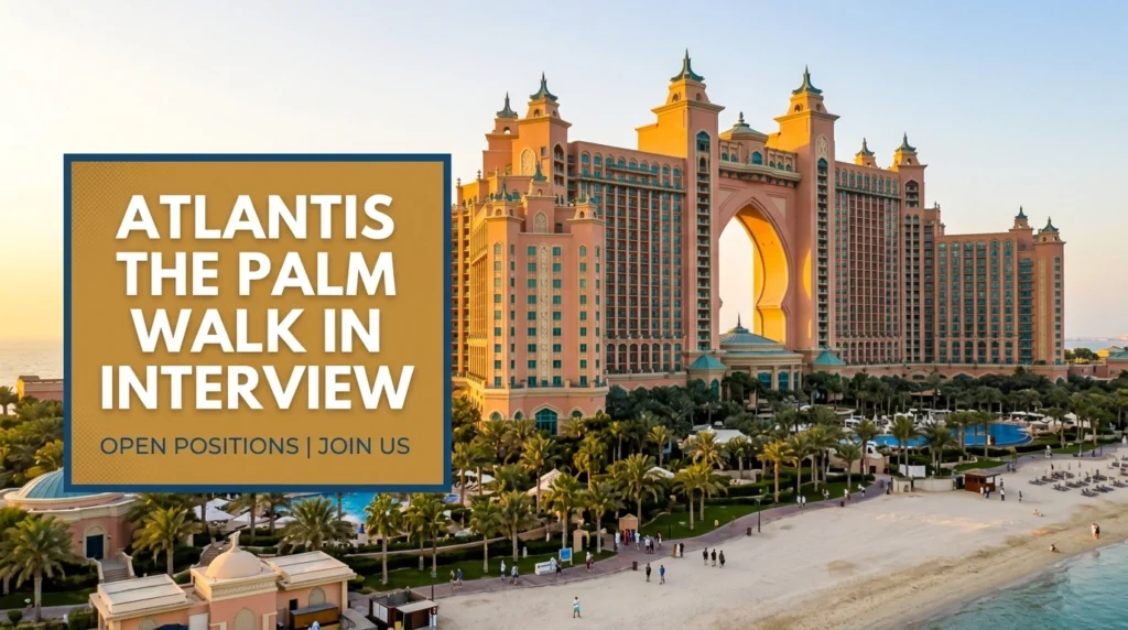 Atlantis Walk In Interview 2026 | Palm Jumeirah Resort Jobs