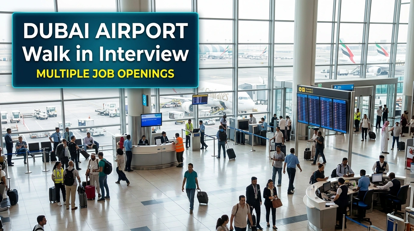 Dubai Airport Walk In Interview 2026 | DXB Ground Staff Jobs