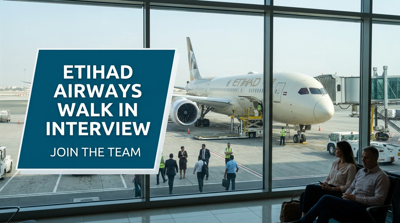 Etihad Airways Walk In Interview 2026 | Abu Dhabi Ramp Agent Jobs