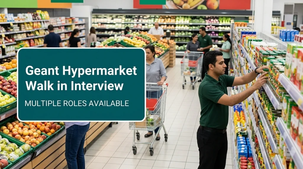 Geant Hypermarket Walk In Interview 2026 | UAE FMCG Retail Jobs