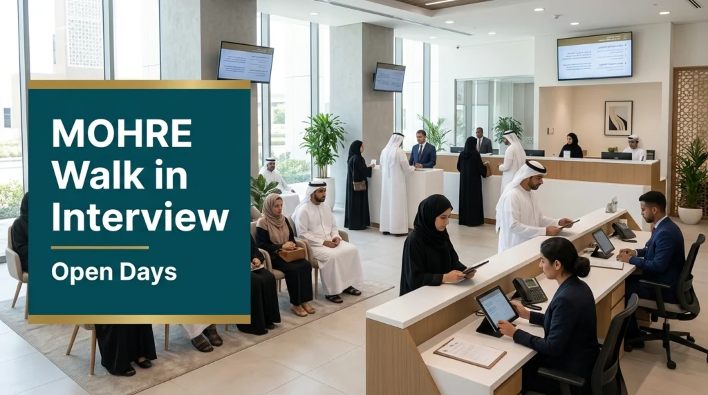 MOHRE Walk In Interview 2026 | UAE Labor & Typing Center Jobs