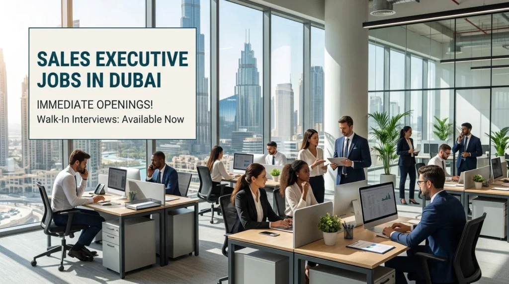 Walk In Interview for Sales Executive Jobs in Dubai 2026