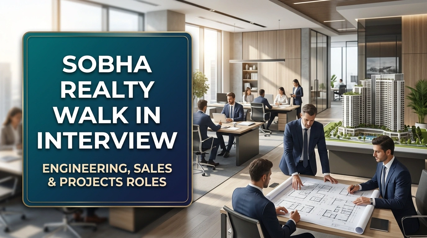 Sobha Realty Walk In Interview Dubai 2026 | Off-Plan Property Jobs
