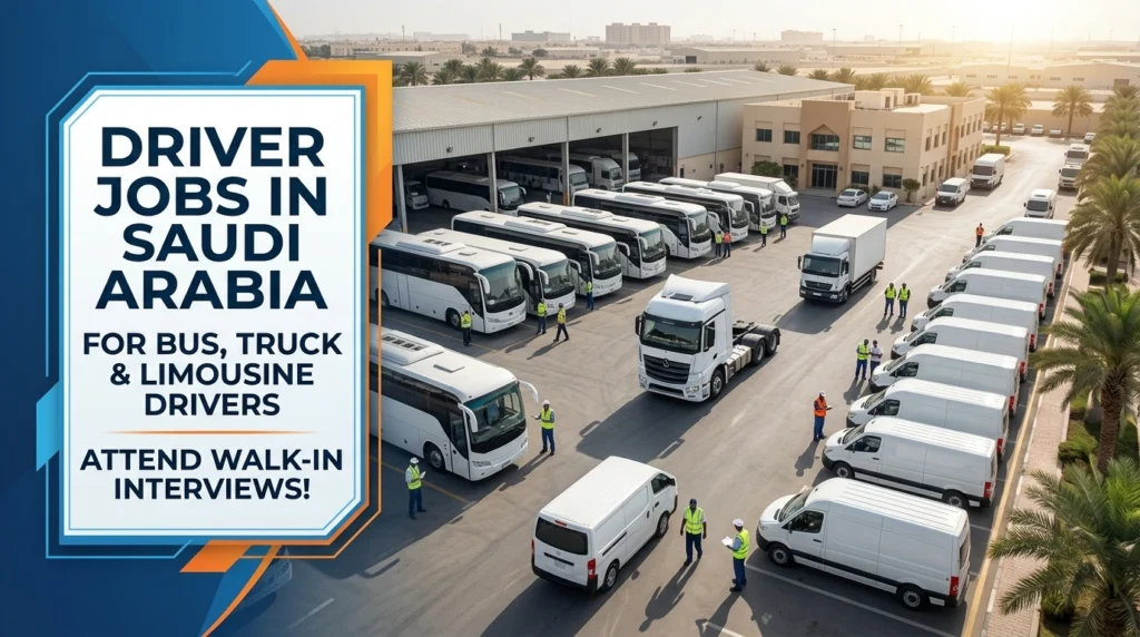 Walk In Interview for Driver Jobs in Saudi Arabia 2026