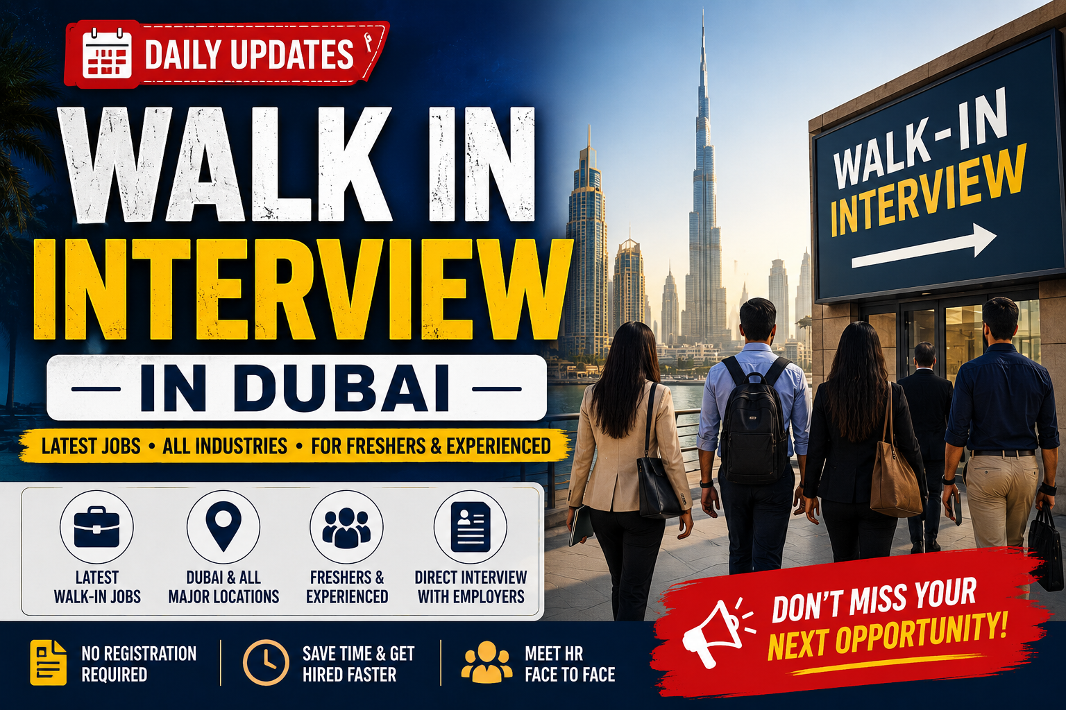 Attending a walk in interview in Dubai
